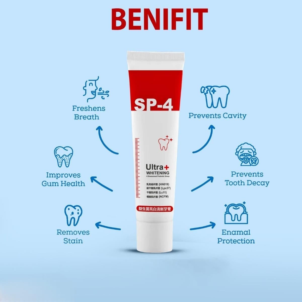 SP-4 Probiotic Whitening Toothpaste