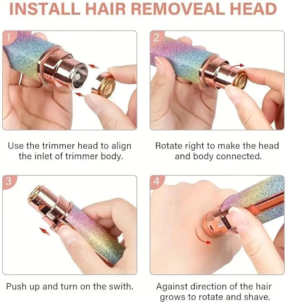 Rechargeable 2-in-1 Eyebrow Trimmer & Facial Hair Remover