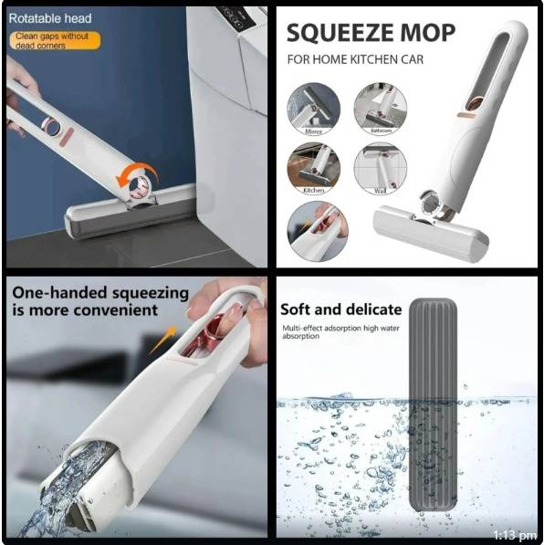 Mini Mop for Kitchen, Floor, Glass, Car & More