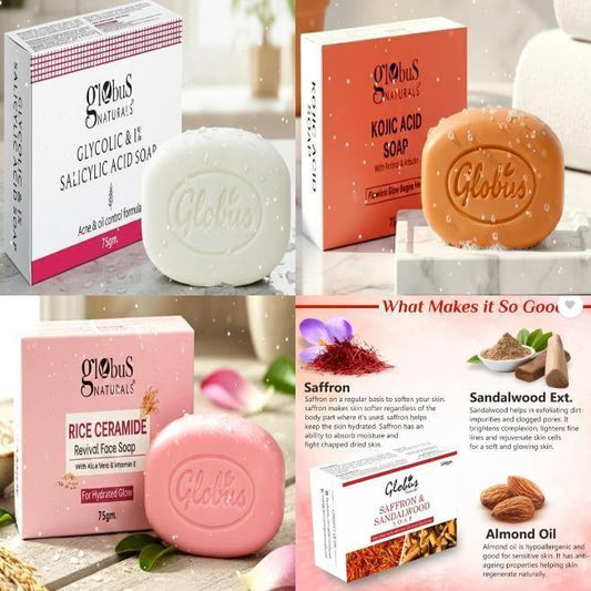 Rice Ceramide, Glycolic Salicylic Acid, Kojic Acid and Saffron-Sandalwood