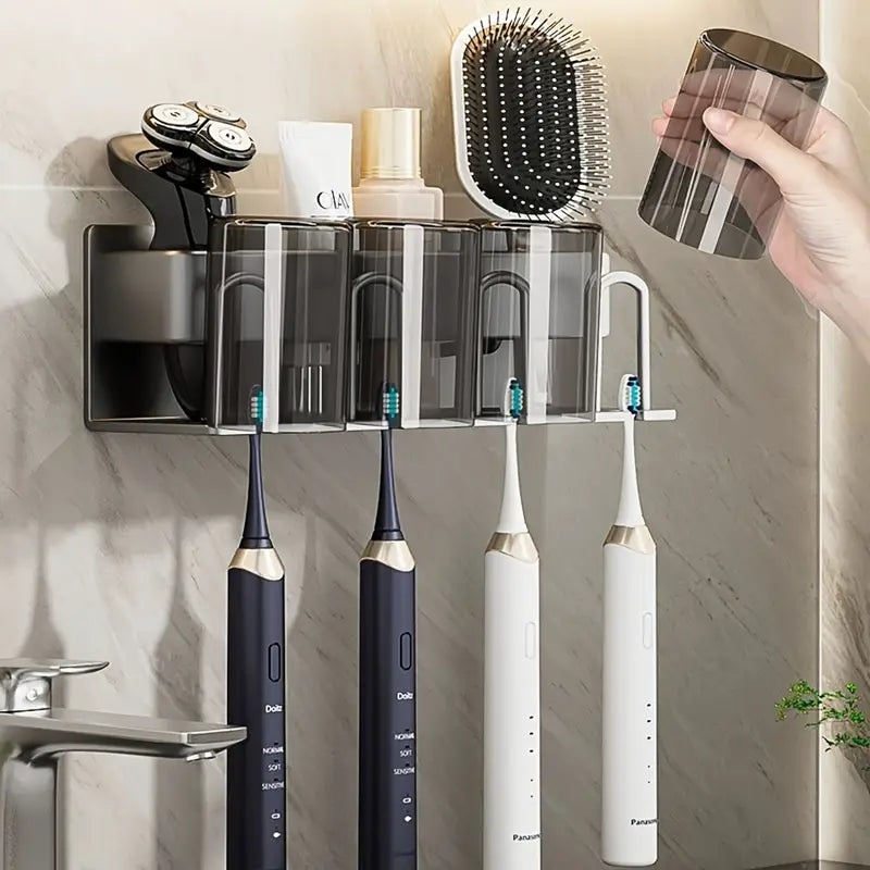 CleanMount Adhesive Toothbrush Holder