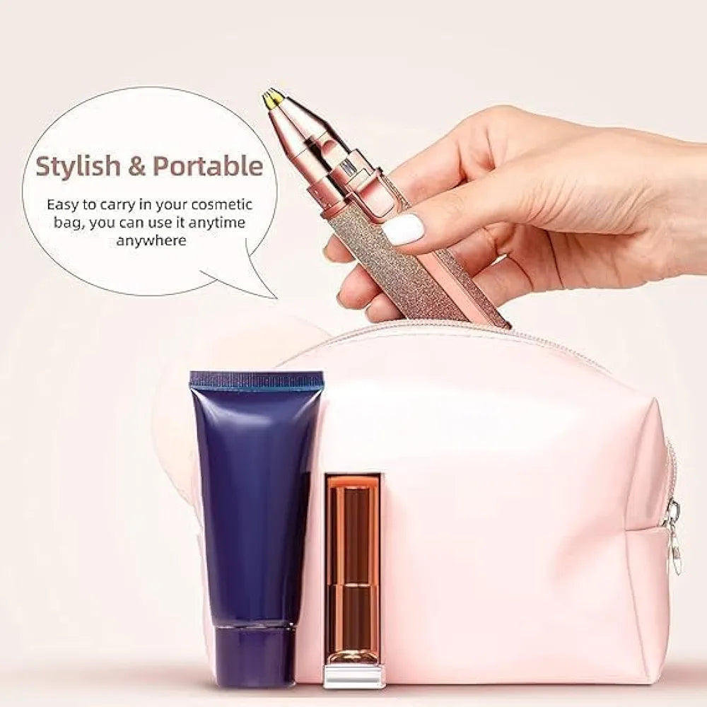 Rechargeable 2-in-1 Eyebrow Trimmer & Facial Hair Remover