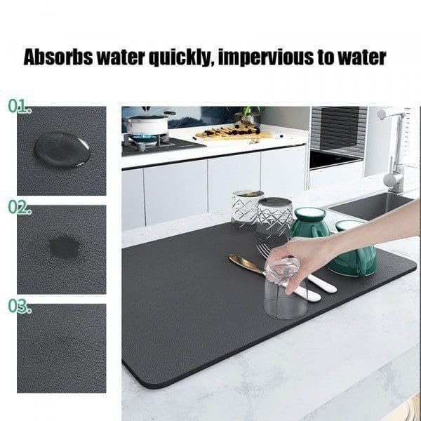 QuickDry Water Absorbent Kitchen Mat