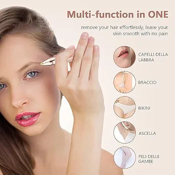Rechargeable 2-in-1 Eyebrow Trimmer & Facial Hair Remover