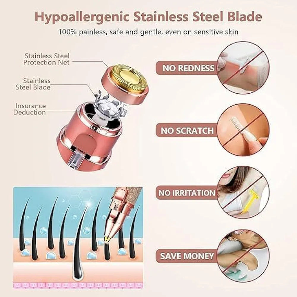 Rechargeable 2-in-1 Eyebrow Trimmer & Facial Hair Remover
