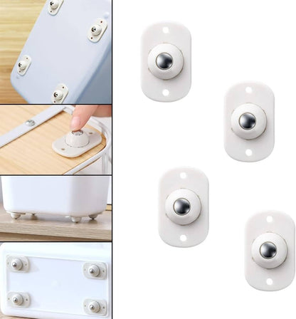 Self Adhesive Mini Swivel Casters Wheels 4 Pc