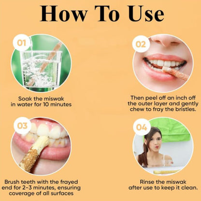 WhiteGlow™ Teeth Whitening Miswak Sticks