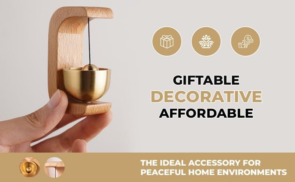 ZenChime Japanese Wooden Magnetic Door Bell