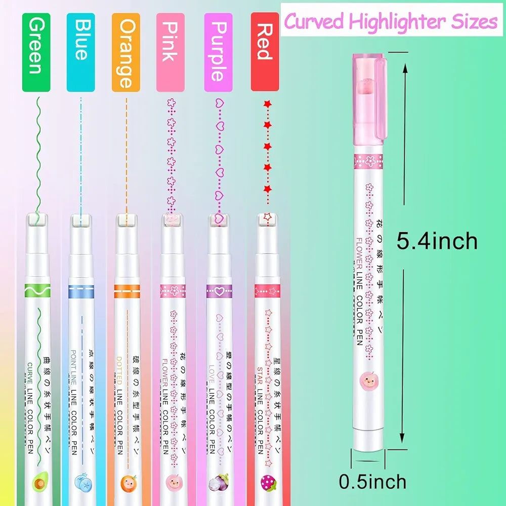 Curve Highlighter Pen For Adults & Kids Books