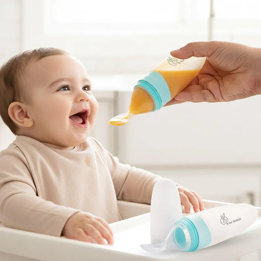 Baby Squeezy Food Grade Silicone Bottle Feeder for Baby Feeding