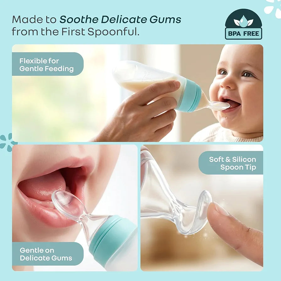 Baby Squeezy Food Grade Silicone Bottle Feeder for Baby Feeding