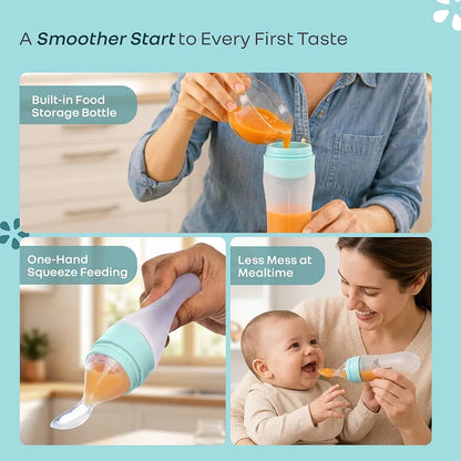Baby Squeezy Food Grade Silicone Bottle Feeder for Baby Feeding