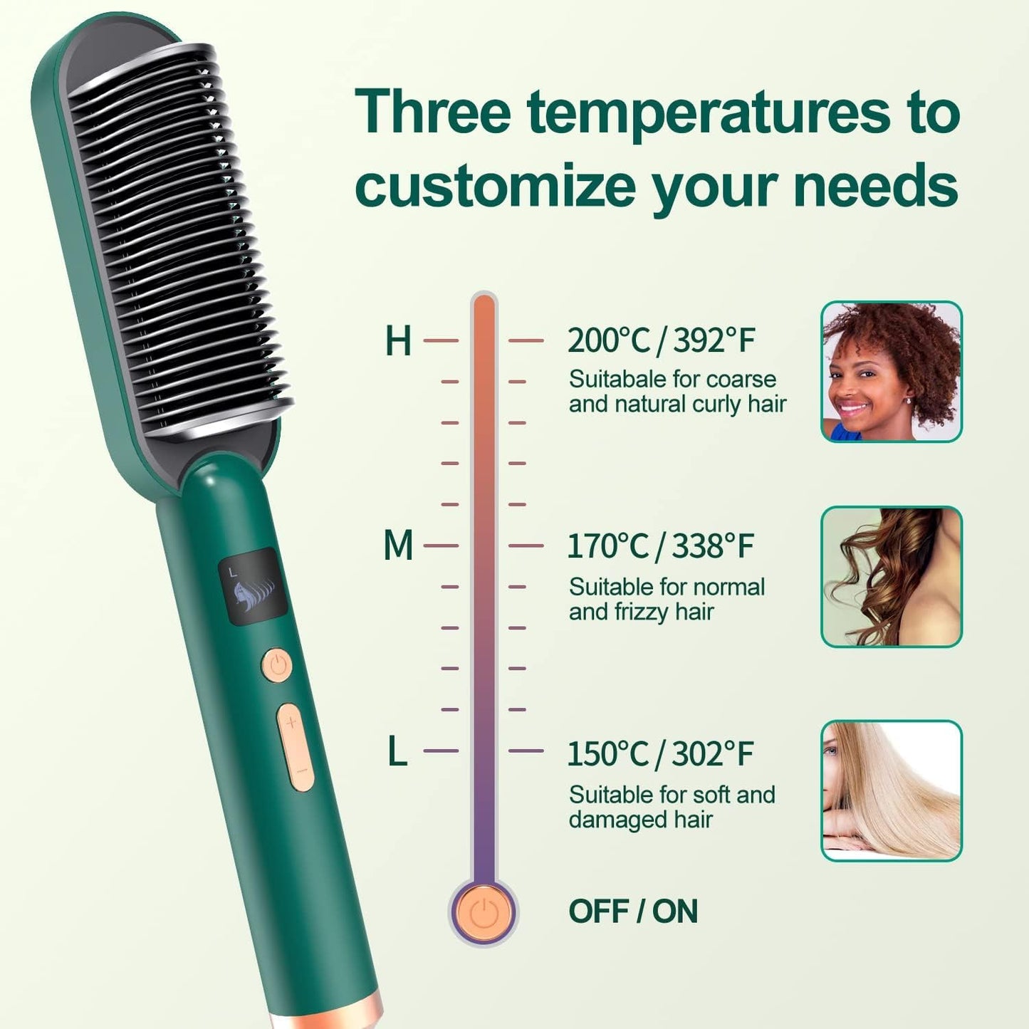 Fast Hair Straightening Comb Electric Hot Brush