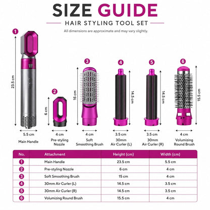 5 in 1 Hot Air Brush Hair Dryer & Volumizer