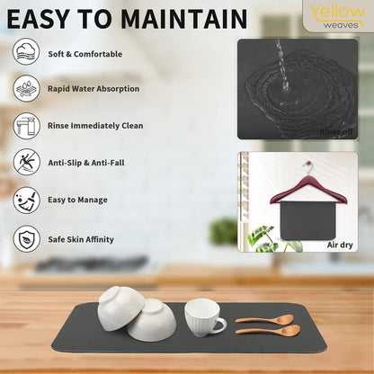 QuickDry Water Absorbent Kitchen Mat
