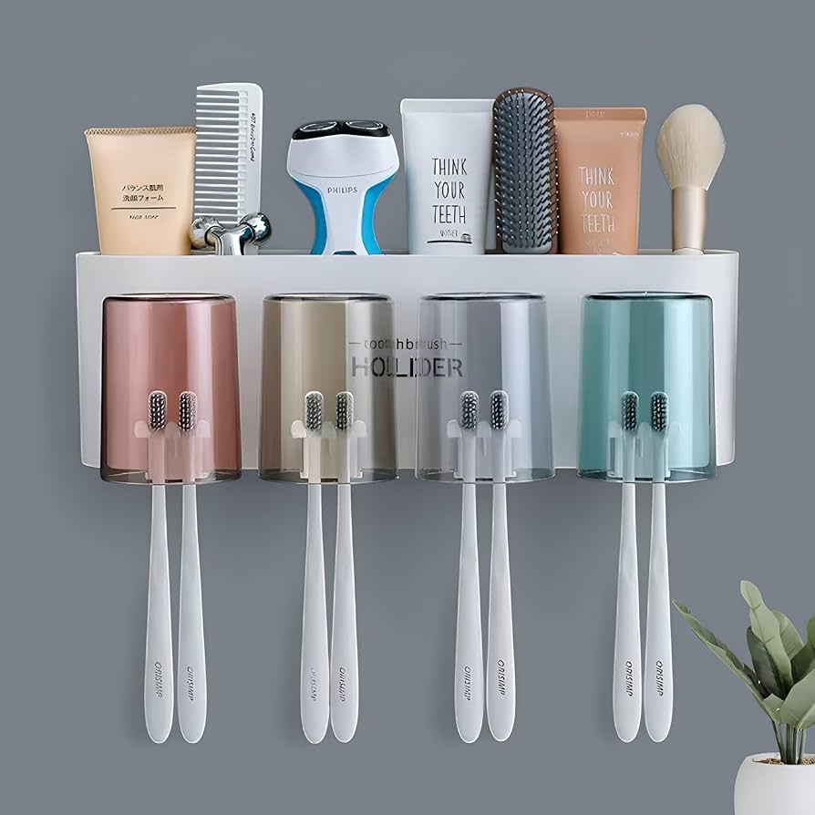 CleanMount Adhesive Toothbrush Holder