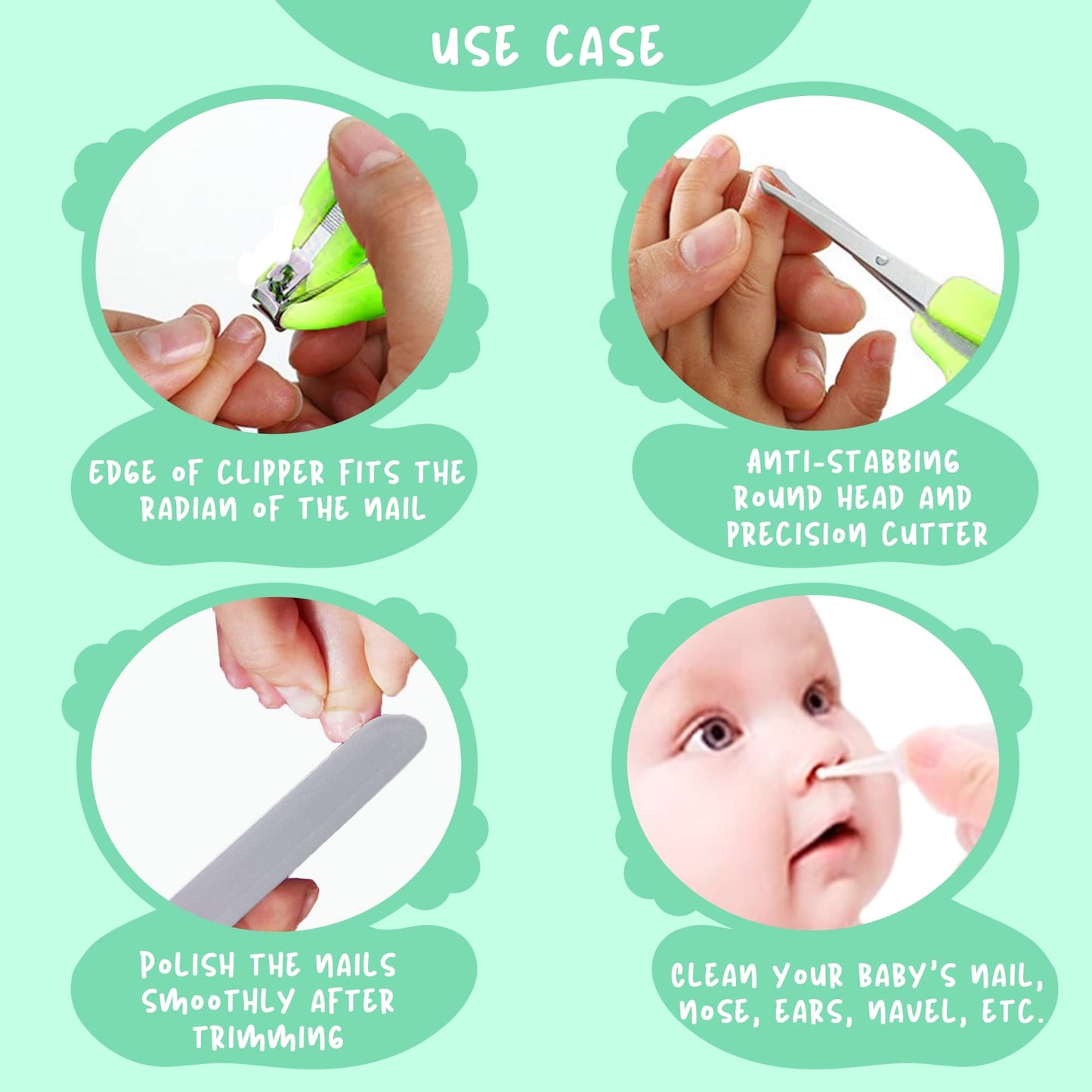 BabyCare 10PCS Nail Grooming Set