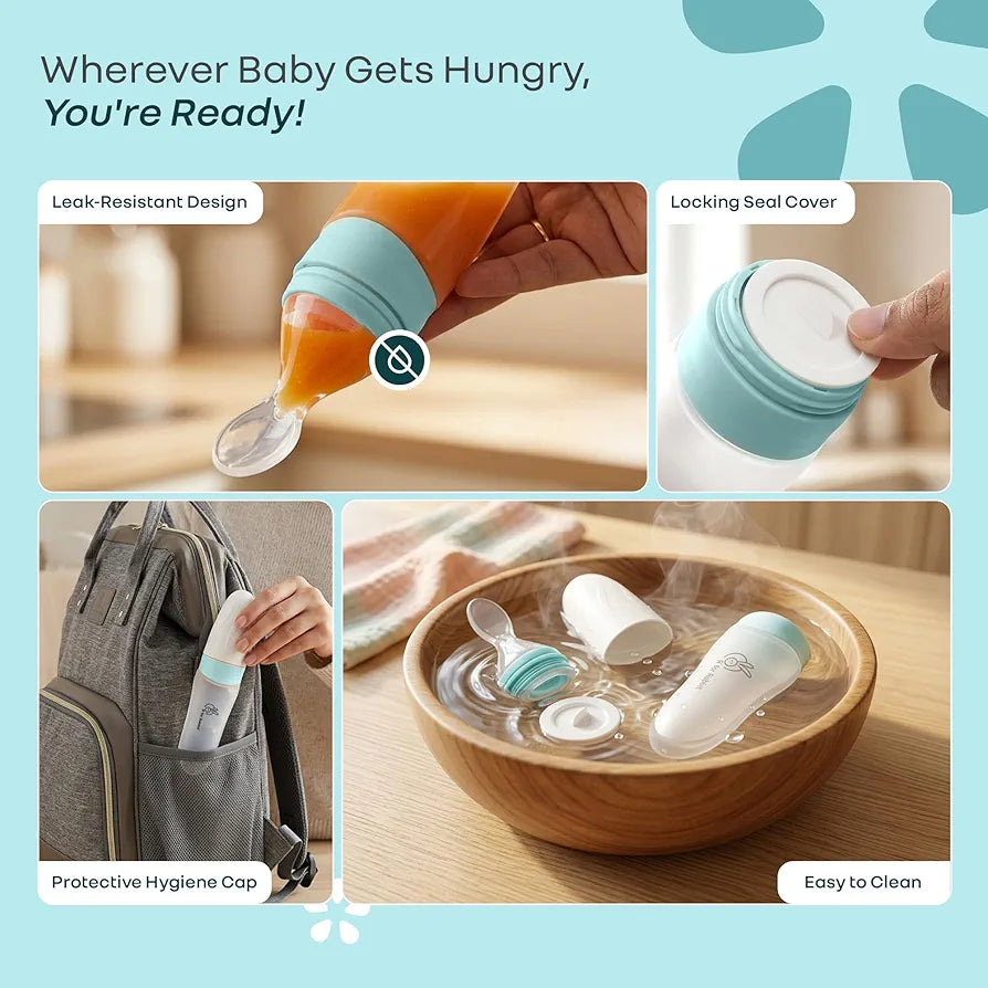 Baby Squeezy Food Grade Silicone Bottle Feeder for Baby Feeding