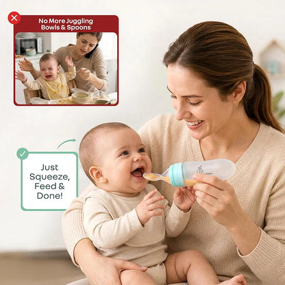 Baby Squeezy Food Grade Silicone Bottle Feeder for Baby Feeding