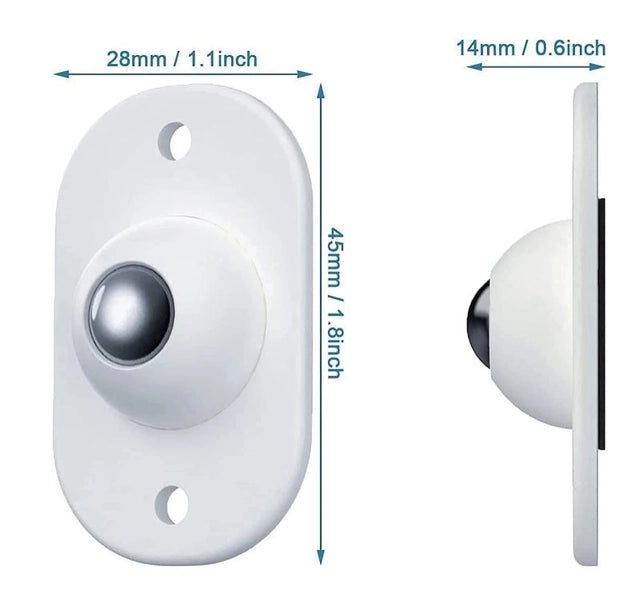 Self Adhesive Mini Swivel Casters Wheels 4 Pc