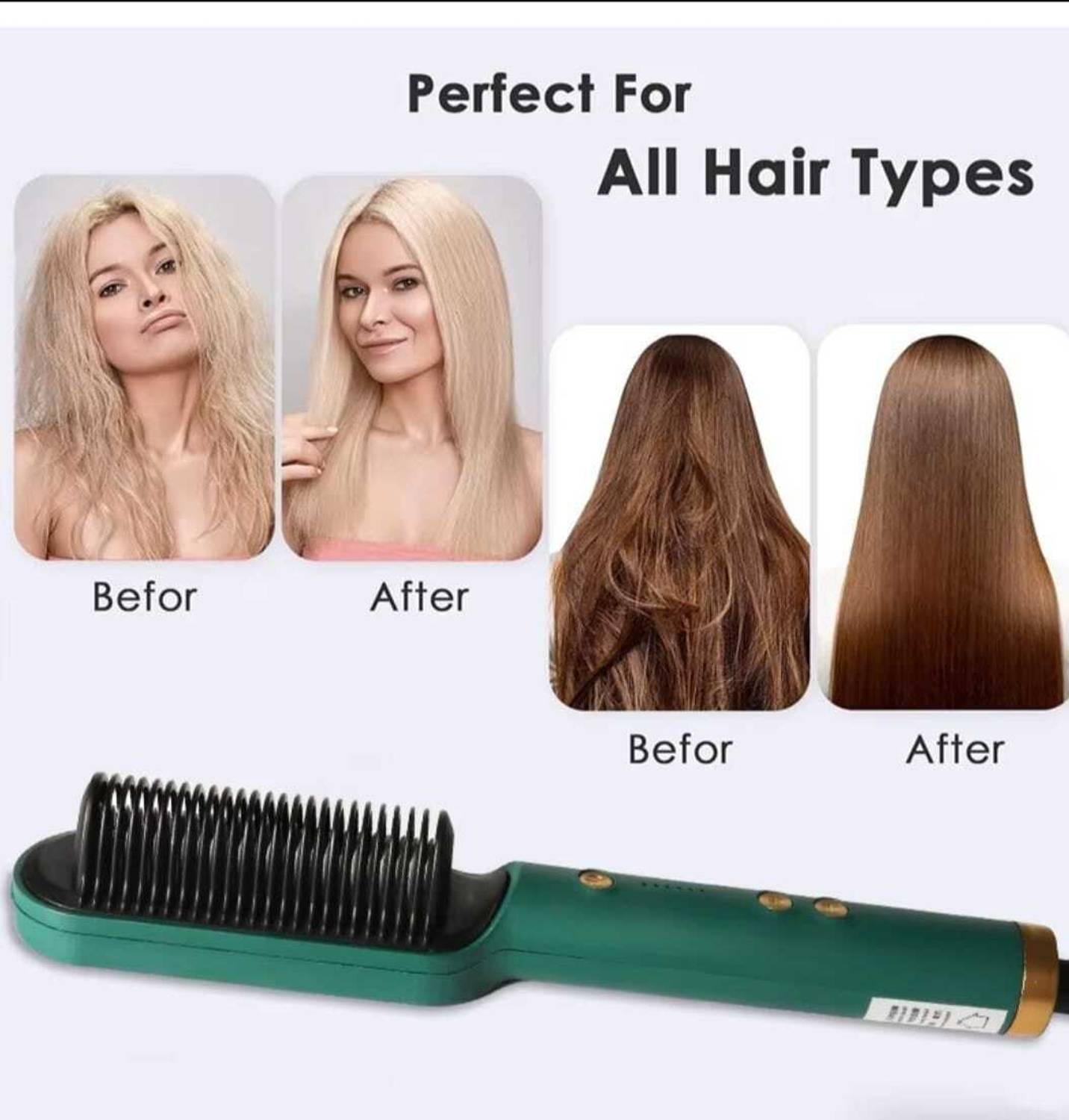 Fast Hair Straightening Comb Electric Hot Brush