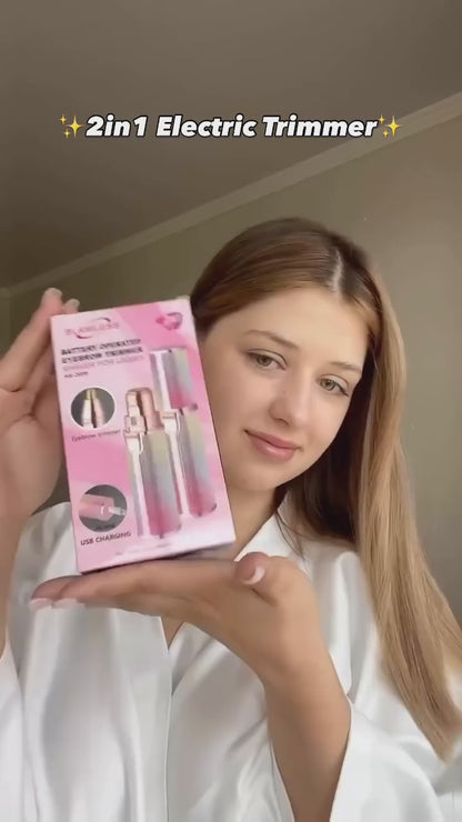 Rechargeable 2-in-1 Eyebrow Trimmer & Facial Hair Remover