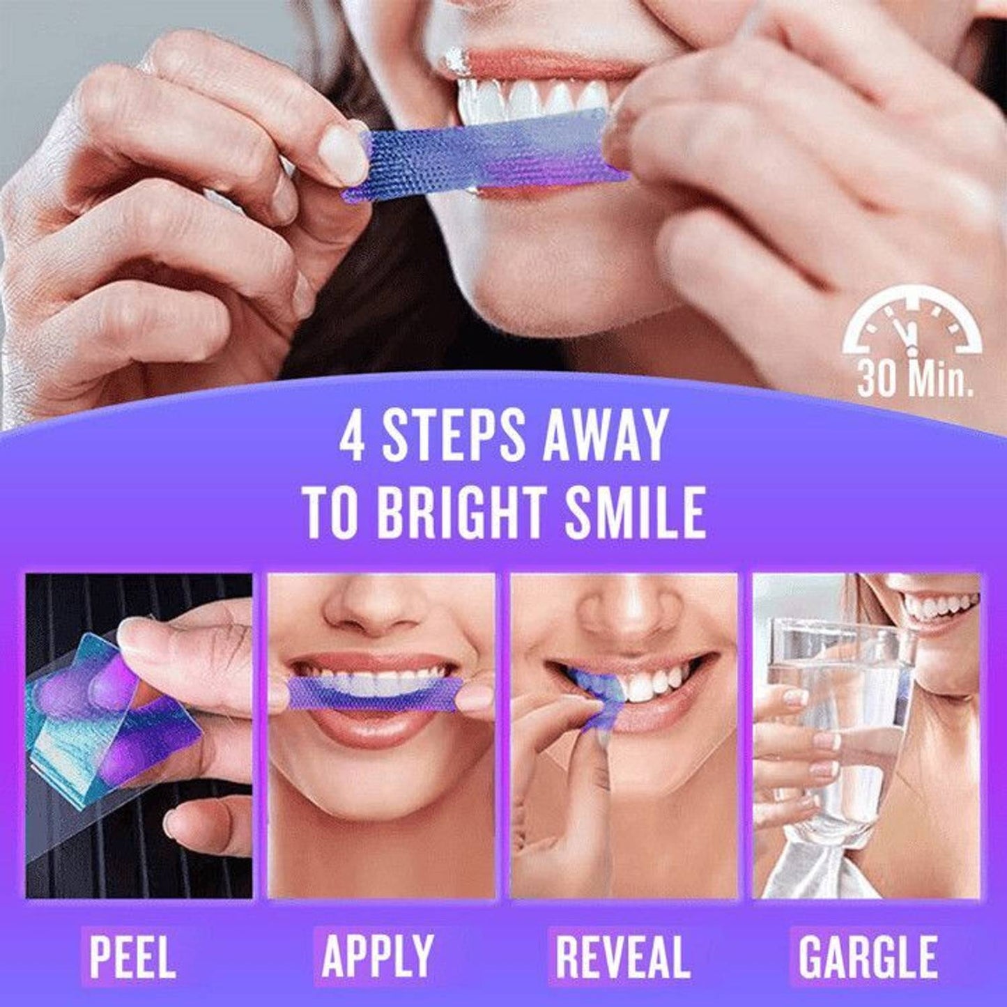Purple Teeth Whitening Strips
