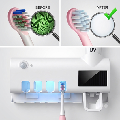 🦷 Smart UV Toothbrush Sterilizer & Toothpaste Dispenser