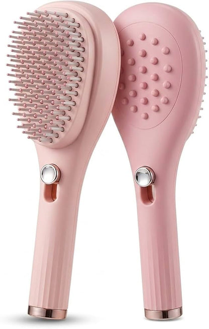 Self Cleaning Hairbrush 2 in 1 Comb (Pack of 1)