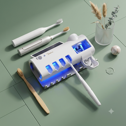 🦷 Smart UV Toothbrush Sterilizer & Toothpaste Dispenser