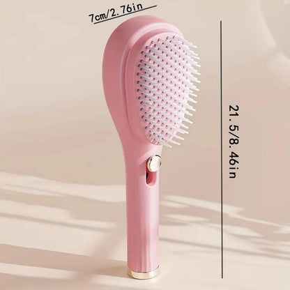 Self Cleaning Hairbrush 2 in 1 Comb (Pack of 1)