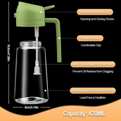 OilMaster 2-in-1 Glass Oil Spray Bottle