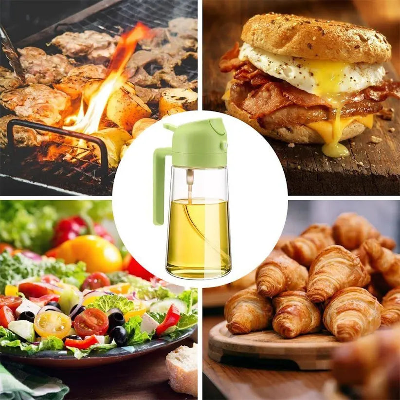 OilMaster 2-in-1 Glass Oil Spray Bottle